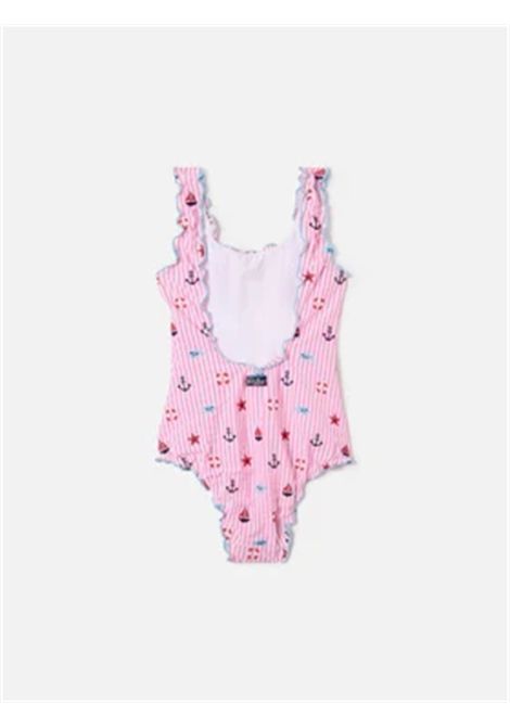 Costume con stampa SAINT BARTH | CLIO001 CLIO03063L SEERSUCKER STRIPES SAIL